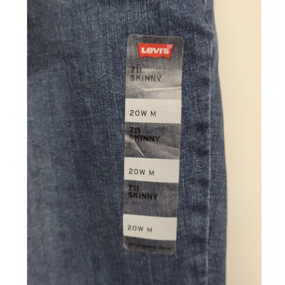 NWT Levi's 711 Mid-Rise Skinny Jeans 20W - Picture 10 of 11